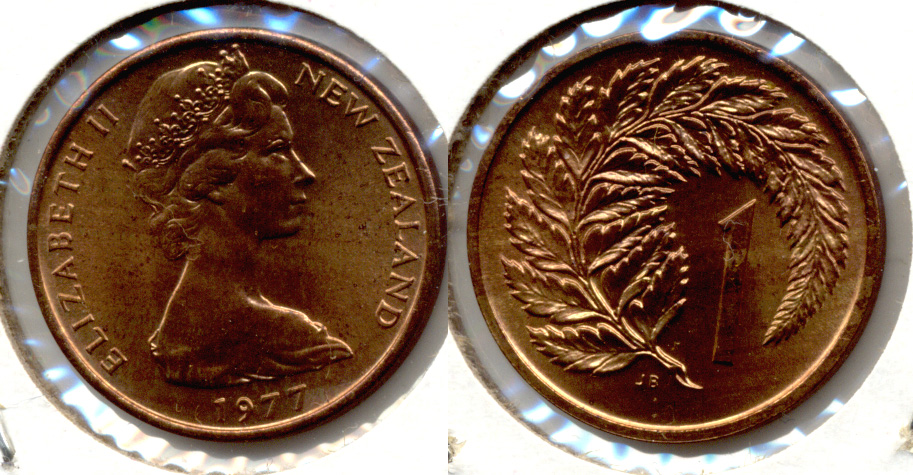 1977 New Zealand 1 Cent MS-60