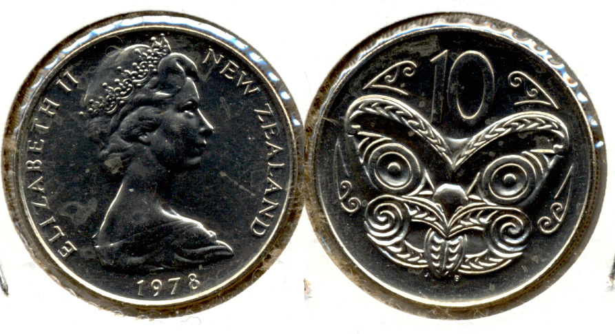 1978 New Zealand 10 Cents MS-60