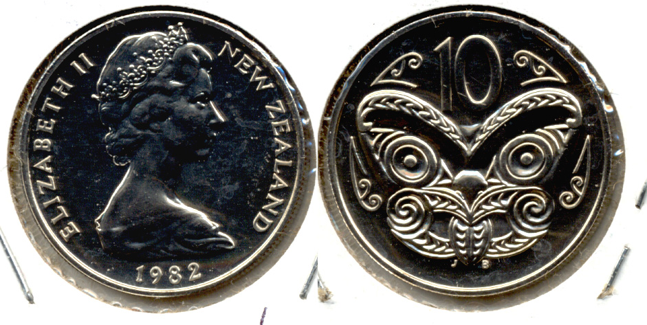1982 New Zealand 10 Cents MS-60