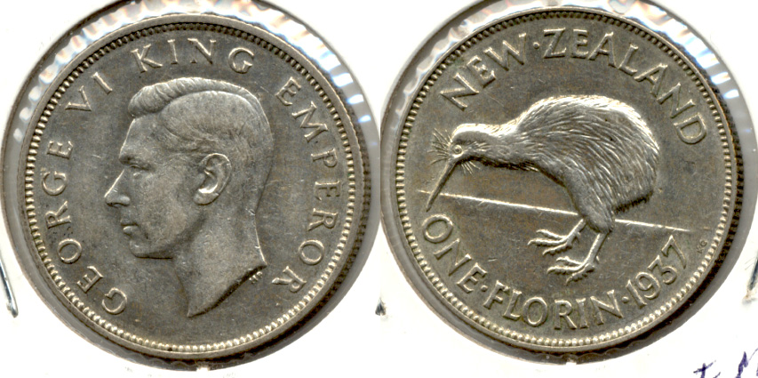 1937 New Zealand Florin EF-45