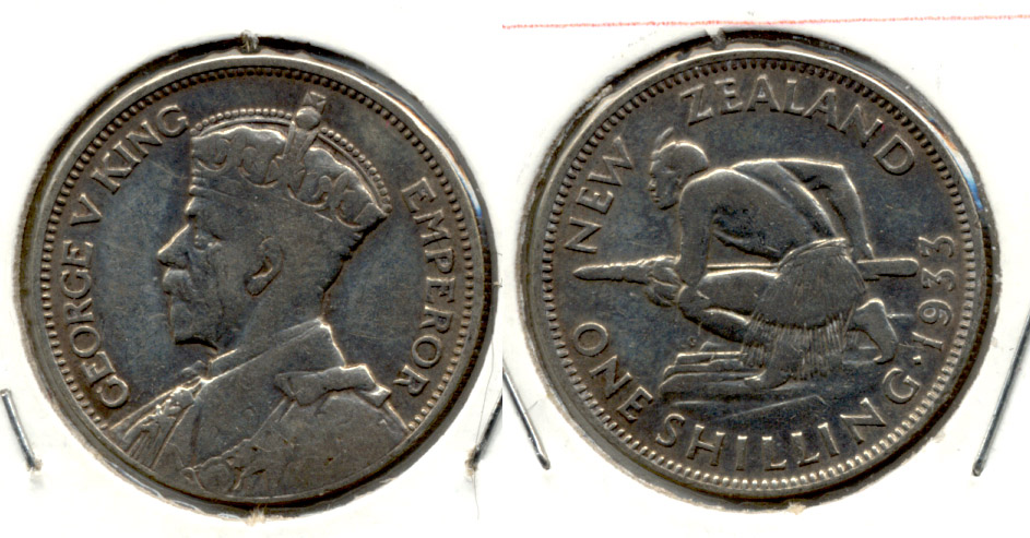 1933 New Zealand Shilling Fine-12