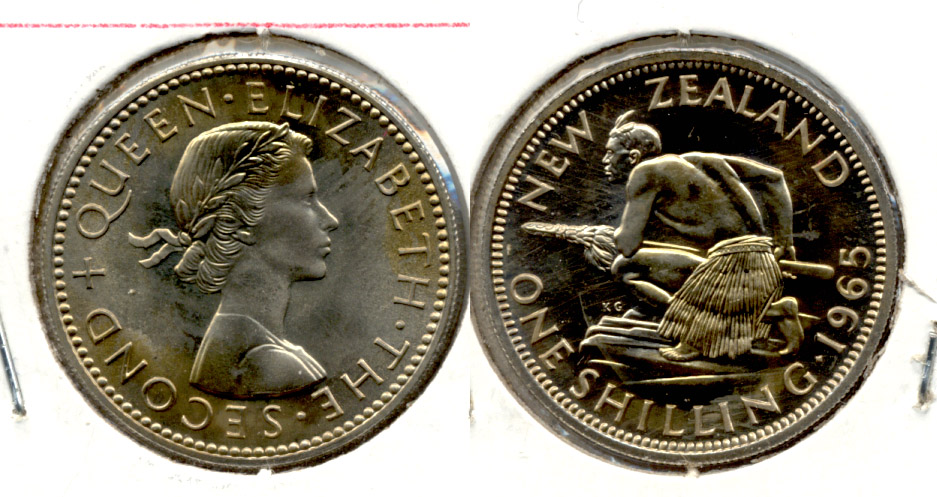 1965 New Zealand Shilling MS-60