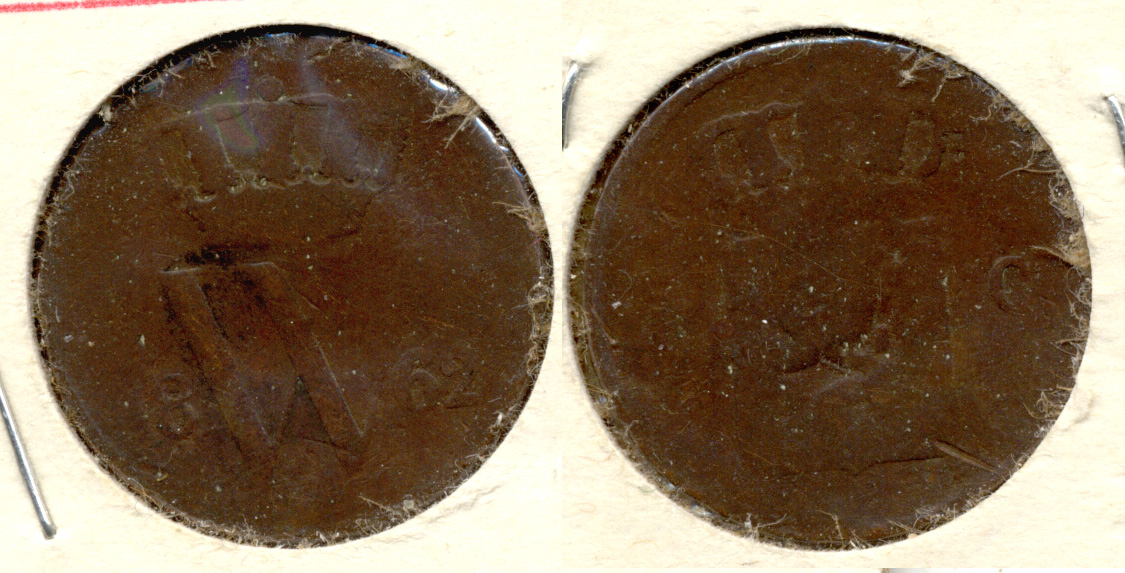 1862 Netherlands 1 Cent Good-4