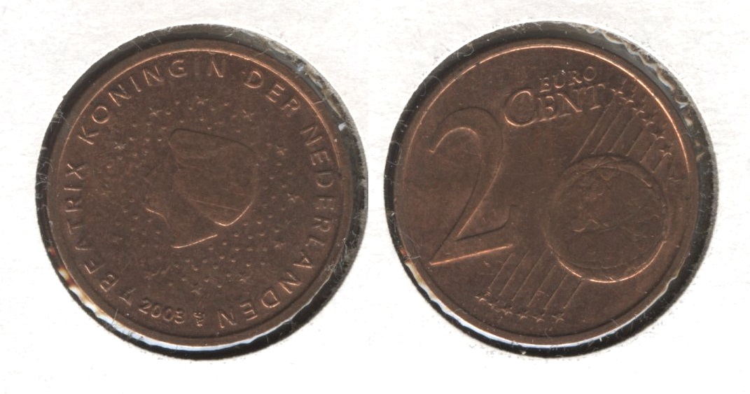 2003 Netherlands 2 Euro Cents EF-40