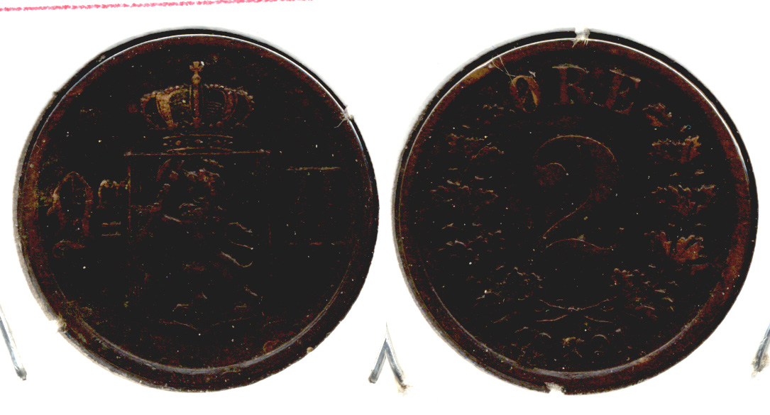 1891 Norway 2 Ore Fine-12