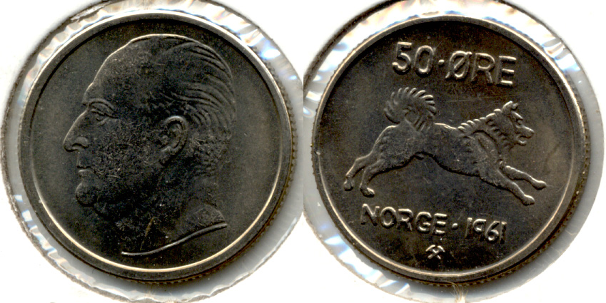 1961 Norway 50 Ore MS