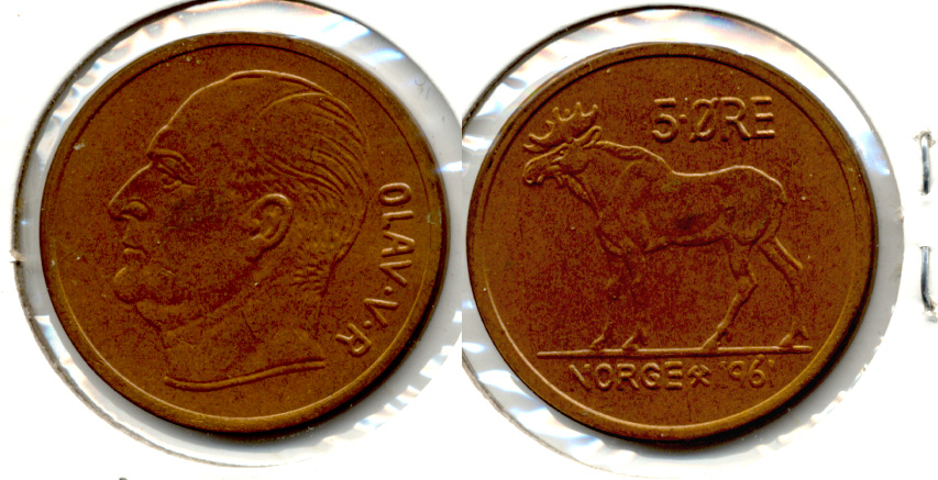 1961 Norway 5 Ore MS