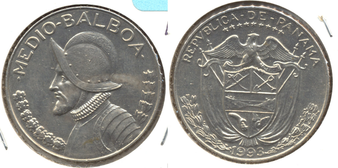 1993 Panama Half Balboa EF-40