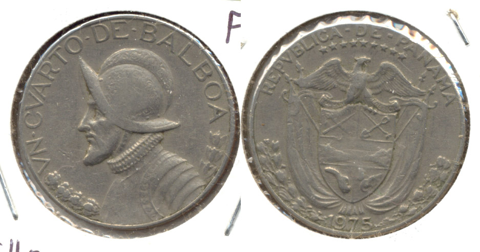 1975 Panama 1/4 Balboa Fine-12