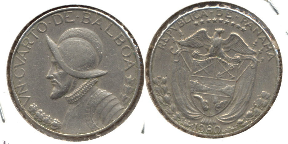 1980 Panama 1/4 Balboa VF-20