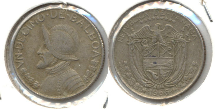 1966 Panama 1/10 Balboa VF-20