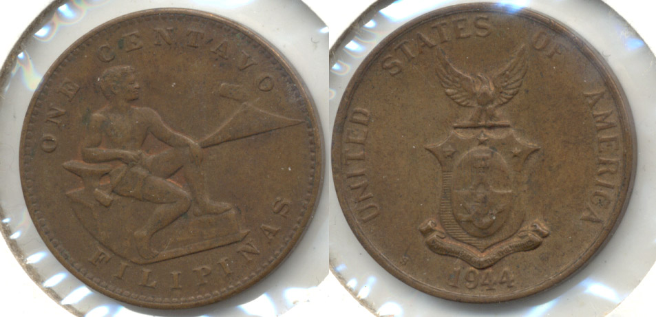 1944-S Philippines 1 Centavo EF-40