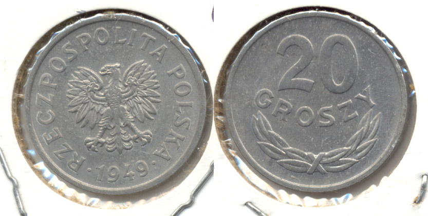 1949 Poland 20 Groszy EF-40