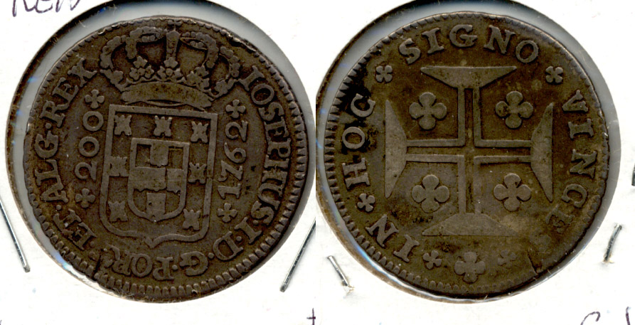 1762 Portugal 200 Reis Fine-12