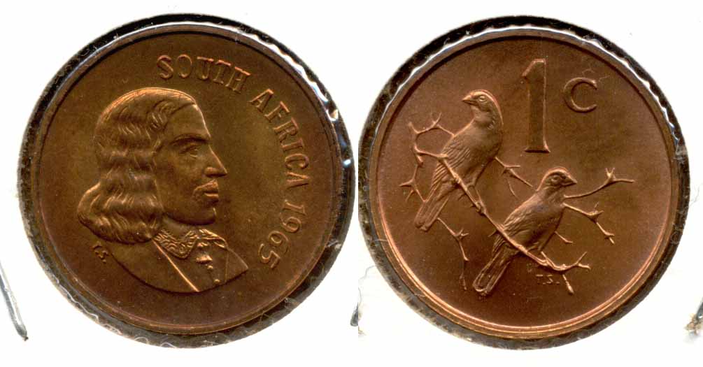 1965 South Africa 1 Cent English Proof