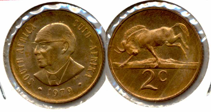1979 South Africa 2 Cents MS