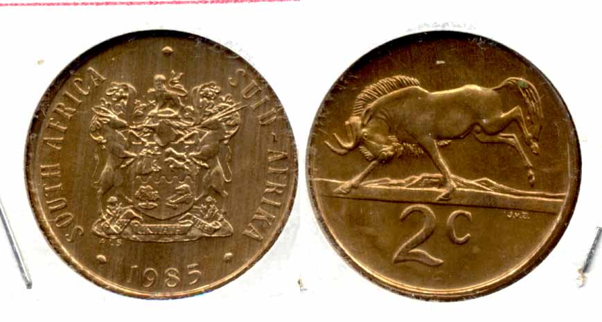 1985 South Africa 2 Cents MS