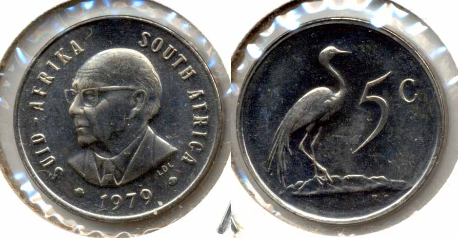 1979 South Africa 5 Cents MS