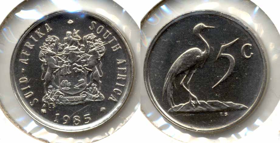 1985 South Africa 5 Cents MS