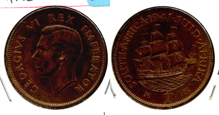 1941 South Africa 1 Penny EF-40
