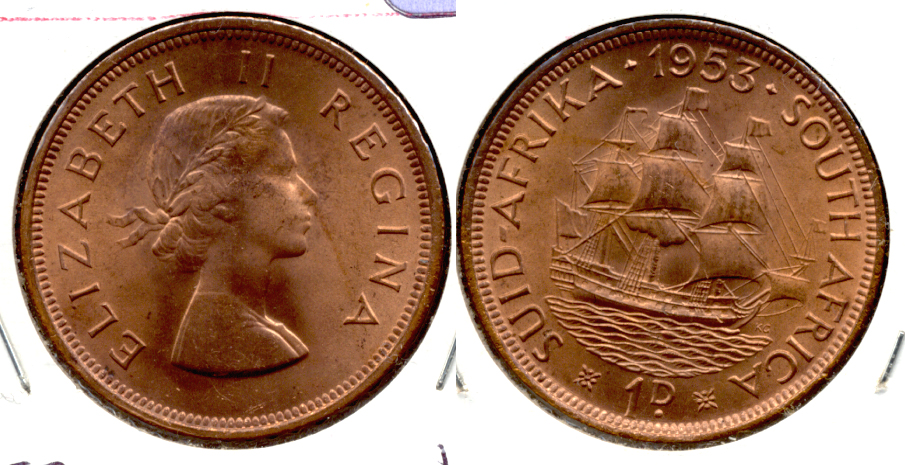 1953 South Africa 1 Penny MS-63