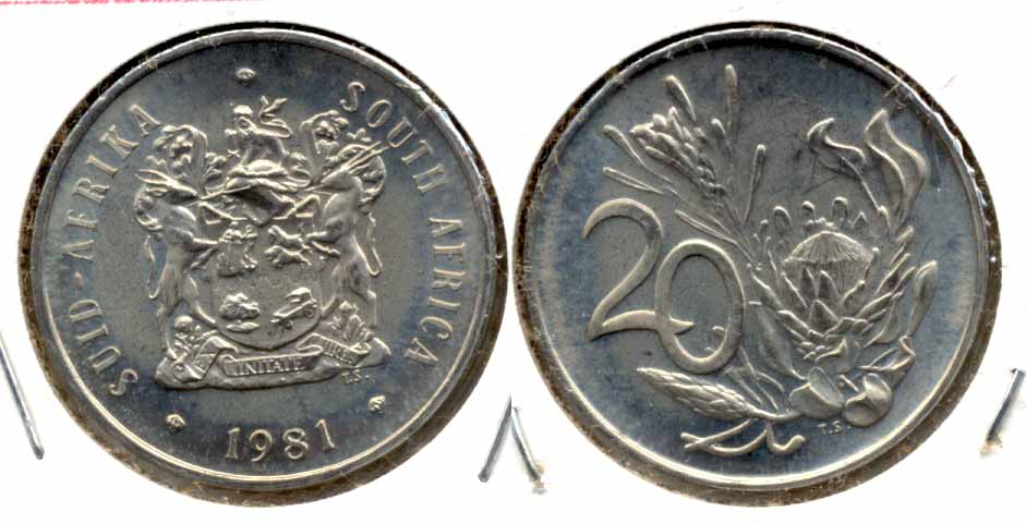 1981 South Africa 20 Cents MS