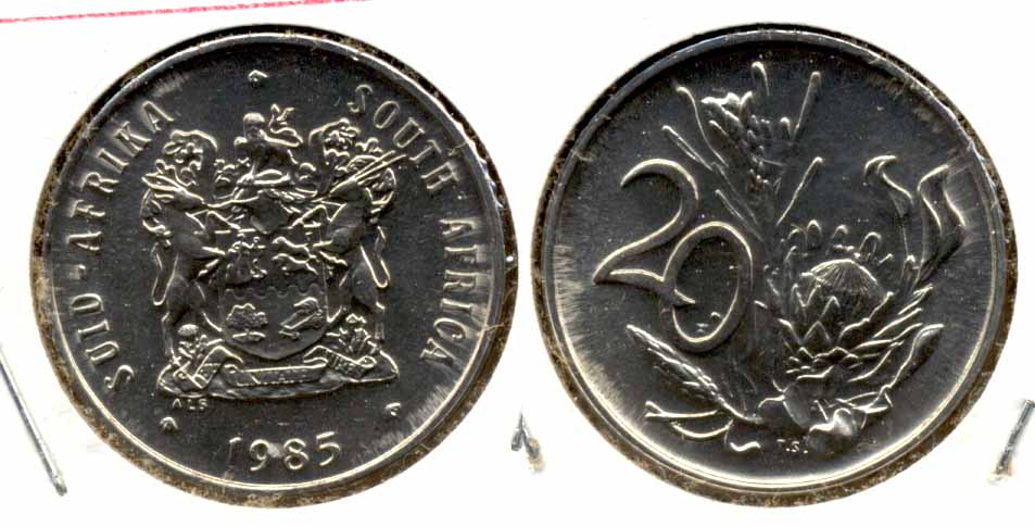1985 South Africa 20 Cents MS