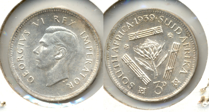 1939 South Africa 3 Pence MS-60