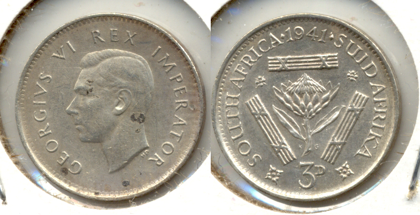 1941 South Africa 3 Pence EF-40