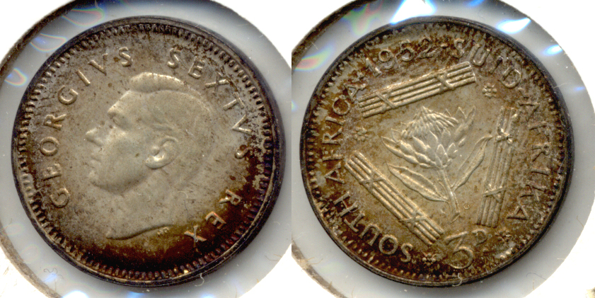 1952 South Africa 3 Pence MS-60