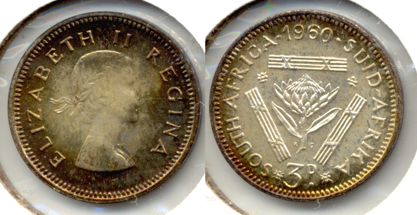 1960 South Africa 3 Pence Proof
