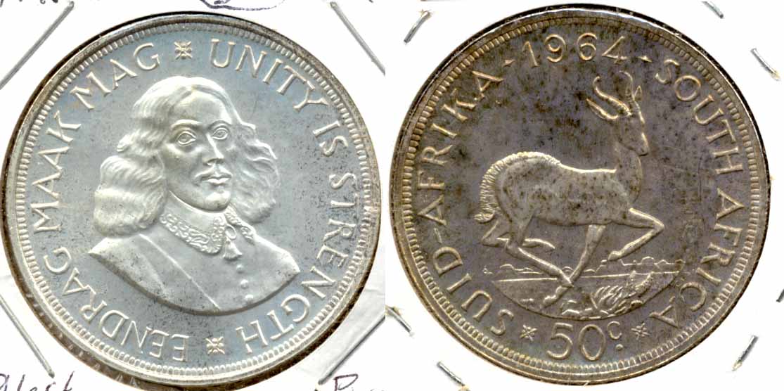 1964 South Africa 50 Cents Proof