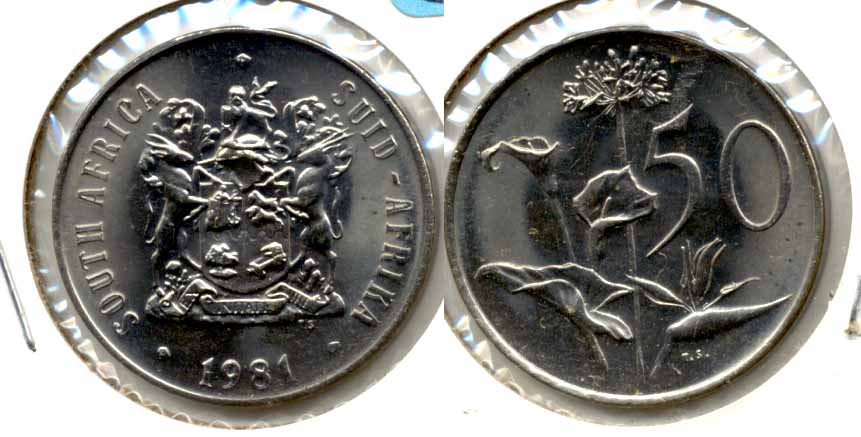 1981 South Africa 50 Cents MS