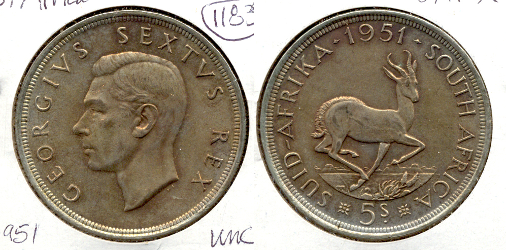 1951 South Africa Crown MS-60