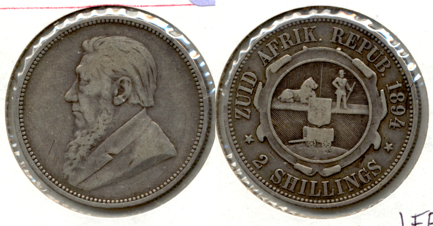 1894 South Africa Florin VF-20