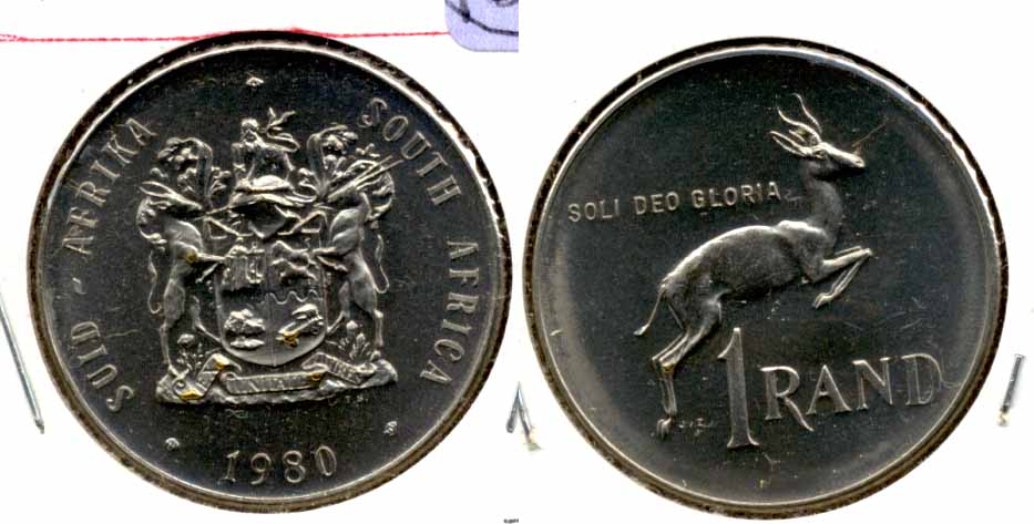 1980 South Africa 1 Rand MS