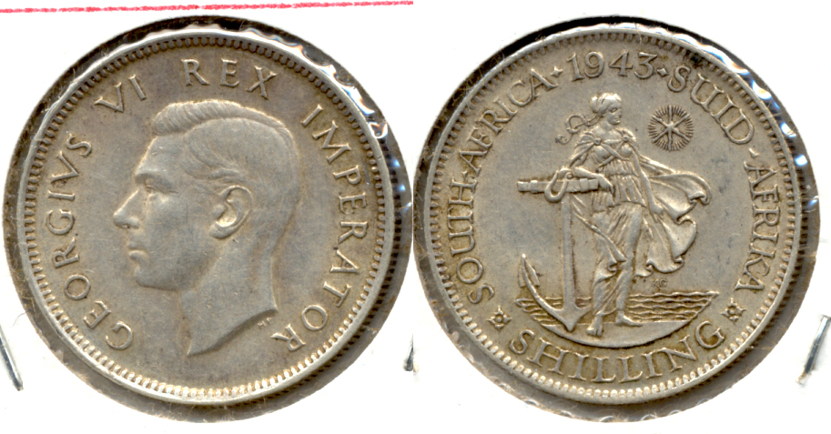 1943 South Africa 1 Shilling EF-40