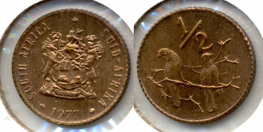 1977 South Africa 1/2 Cent MS