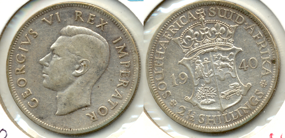 1940 South Africa Half Crown Fine-12 a