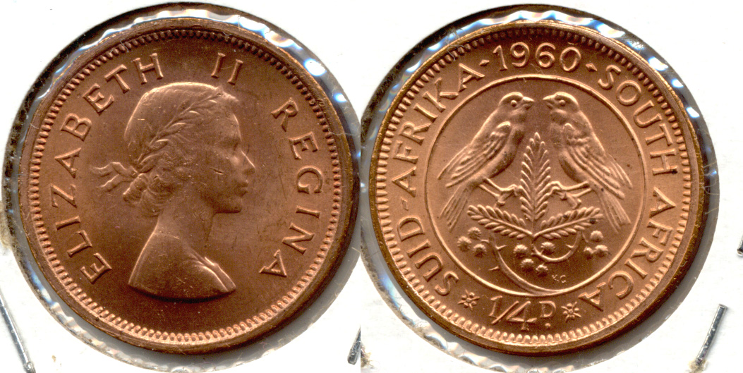 1960 South Africa 1/4 Penny MS-63