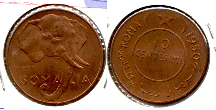 1950 Somalia 10 Centesimi MS