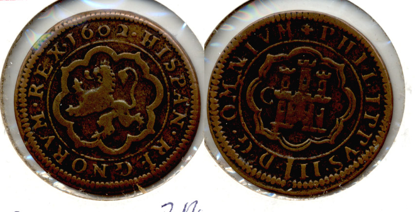 1602 Spain 2 Maravedi VF-20