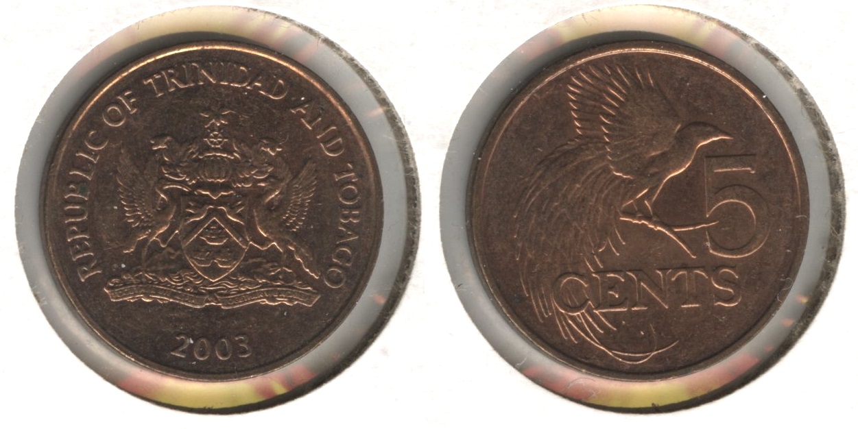 2003 Trinidad and Tobago 5 Cents AU-50