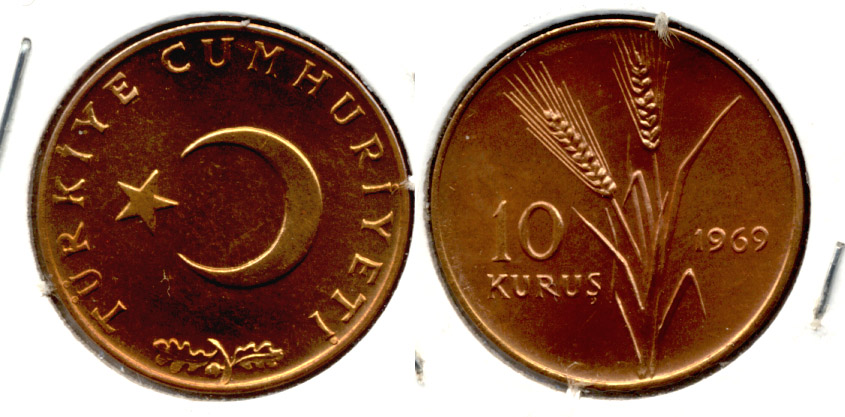 1969 Turkey 10 Kurus Uncirculated