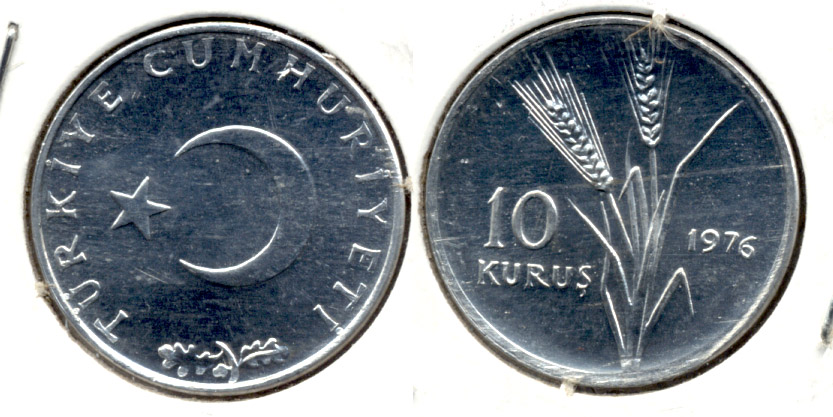 1976 Turkey 10 Kurus Uncirculated