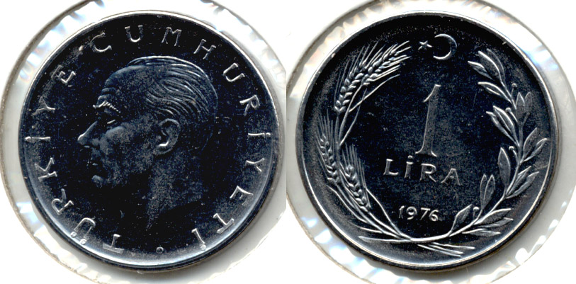 1976 Turkey 1 Lira Uncirculated