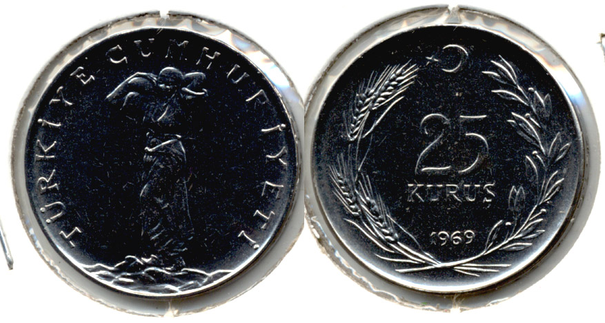 1969 Turkey 25 Kurus Uncirculated