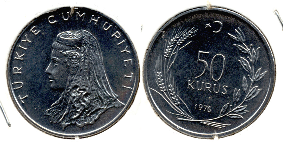 1976 Turkey 50 Kurus Uncirculated