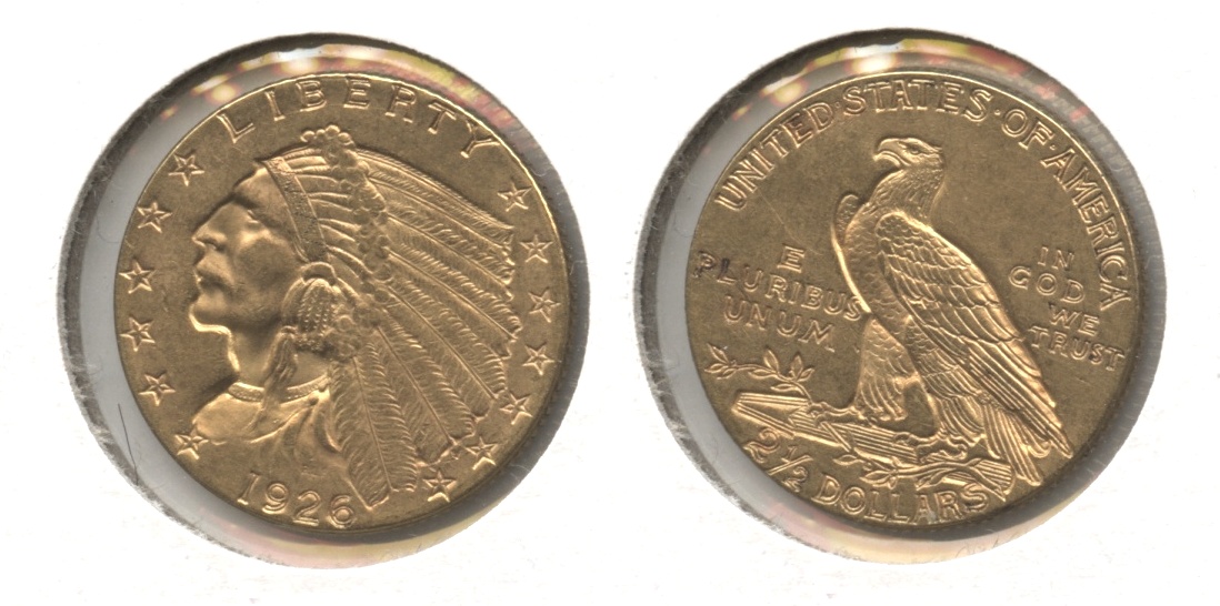 1926 Indian Head $2.50 Quarter Eagle AU-50