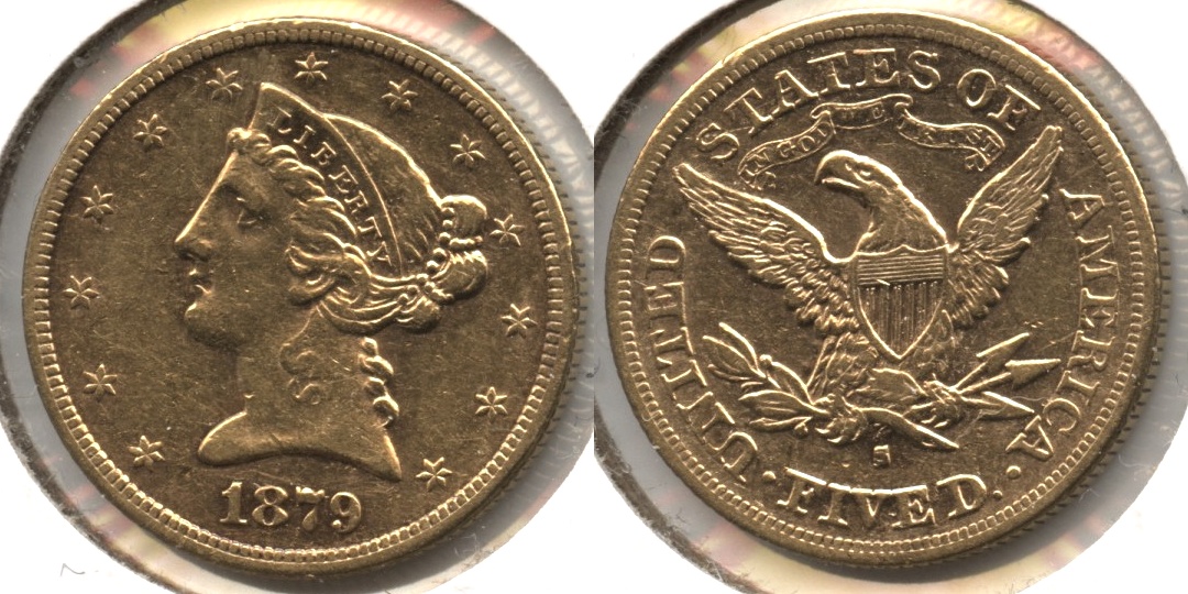 1879-S Liberty Head $5.00 Half Eagle EF-45